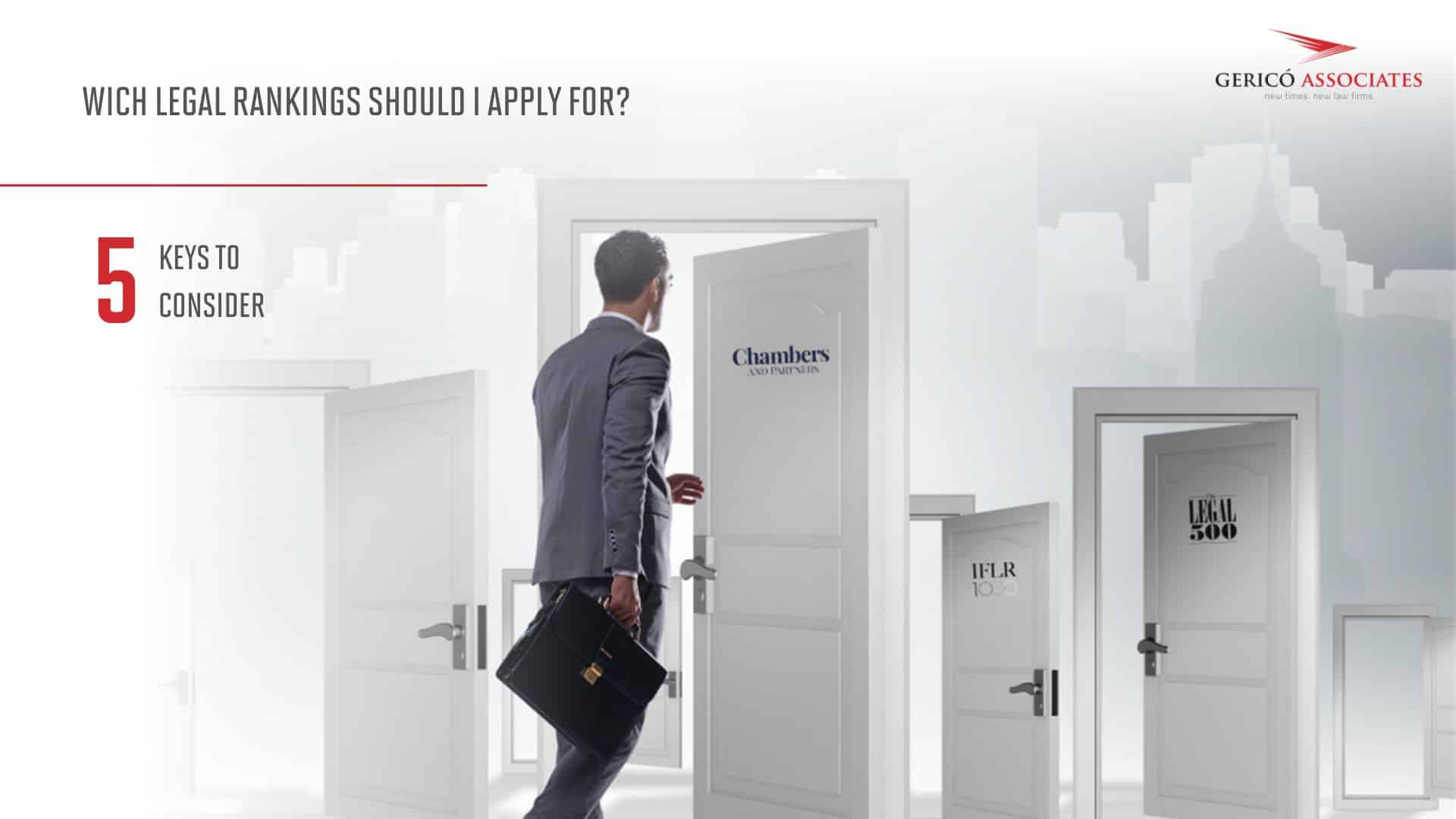 Chambers, The Legal 500, IFLR1000… Which legal rankings or directories should I apply to? 1 rankings to apply